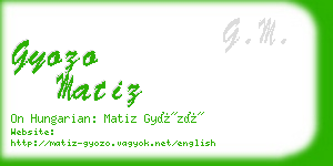 gyozo matiz business card